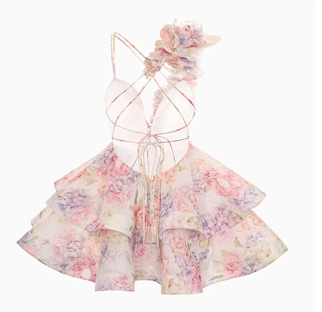 Amelia - Flower Mini Dress