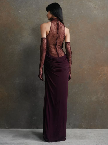 Fabbiyah - Turtleneck pleated dress