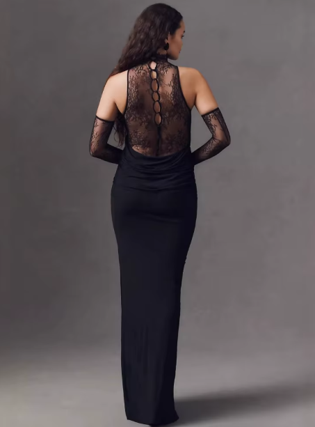 Fabbiyah - Turtleneck pleated dress